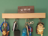 Magnetic Wall Mounted Key Holder - Maple - 9" Magnetic Key Racks 8th Line Creations 