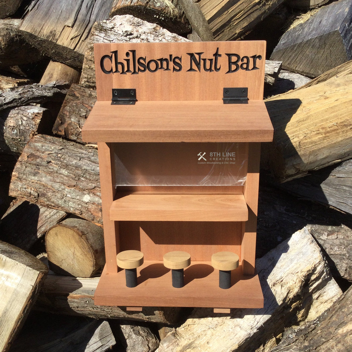 Personalized Squirrel Feeder, Chipmunk Feeder, Nut Bar, Peanut Feeder ...