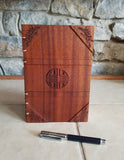 Personalized Coptic Stitched Journal - Mahogany Custom Carved Diaries, Guest Books, Journals and Notebooks 8th Line Creations 