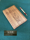 Personalized Journal, Tree Of Life,Diaries, Wooden Book,Notebooks , Personal Diary, Mother's day Gift, Unique Gifts, Mahogany, Coptic Stitch Custom Carved Diaries, Guest Books, Journals and Notebooks 8th Line Creations 