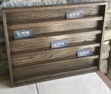 Wall Mounted Business Card Holder Stained Ebony Business Card Holders 8th Line Creations 