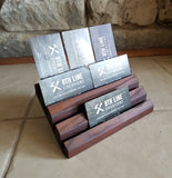 Wood Business Card Stand - 8 Card - Smoked Ash Business Card Holders 8th Line Creations 